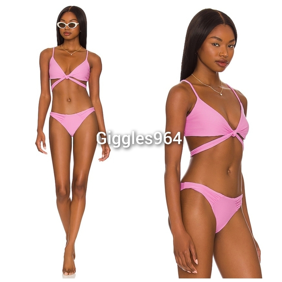 L*Space Chloe Sol Bikini Set Rosebud Pink - Picture 2 of 4